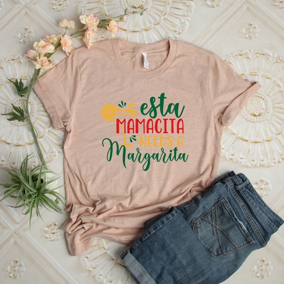 Esta Mamacita Needs A Margarita Shirt, Cinco De Mayo Shirt, Sombrero Shirt - Picture 1 of 2